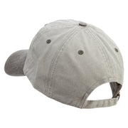 Head of Goat Embroidered Pigment Dyed Wash Cap - Beige-Brown OSFM