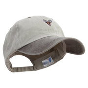 Head of Goat Embroidered Pigment Dyed Wash Cap - Beige-Brown OSFM