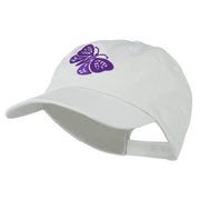 Two Colored Butterfly Embroidered Cap