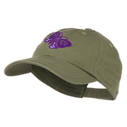 Two Colored Butterfly Embroidered Cap