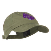 Two Colored Butterfly Embroidered Cap