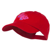 Two Colored Butterfly Embroidered Cap