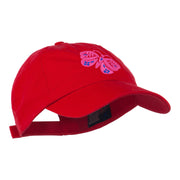 Two Colored Butterfly Embroidered Cap