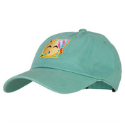 Party Emoji Patched Unstructured Washed Cap