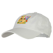 Party Emoji Patched Unstructured Washed Cap