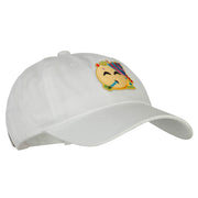 Party Emoji Patched Unstructured Washed Cap