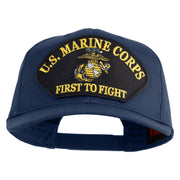 U.S. Marine Corps First to Fight Patched Solid Cotton Twill Pro Style Cap - Navy OSFM