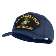 U.S. Marine Corps First to Fight Patched Solid Cotton Twill Pro Style Cap - Navy OSFM