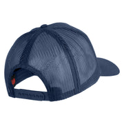USS Nevada BB 36 Blue Patched Solid Cotton Twill 5 panel Mesh Back Cap - Navy OSFM