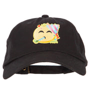 Party Emoji Patched Unstructured Washed Cap