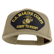 U.S. Marine Corps First to Fight Patched Solid Cotton Twill Pro Style Cap - Khaki OSFM