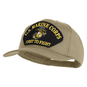 U.S. Marine Corps First to Fight Patched Solid Cotton Twill Pro Style Cap - Khaki OSFM