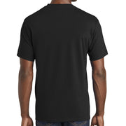 Beach Crew with Palm Trees Design Men's Big Size Crew Neck Tee Shirt - Jet-Black XS