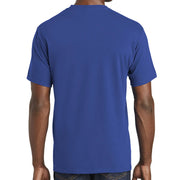 Beach Crew with Palm Trees Design Men's Big Size Crew Neck Tee Shirt - Athletic-Royal XS