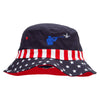 Catching a Bird Embroidered USA Flag Bucket Hat - Flag M