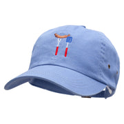 American Sausage Embroidered Normal Dyed Washed Caps - Grape OSFM