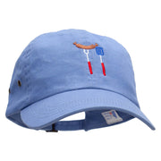 American Sausage Embroidered Normal Dyed Washed Caps - Grape OSFM