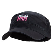 Mother Mom Day Washed Adjustable Army Cap - Black OSFM