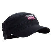 Mother Mom Day Washed Adjustable Army Cap - Black OSFM