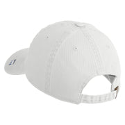 U.S. Air Force Roundel Embroidered Washed Solid Pigment Dyed Cotton Twill Brass Buckle Cap - White OSFM