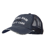 Scuba Hair Don't Care Embroidered Cotton Mesh Cap