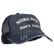 Scuba Hair Don't Care Embroidered Cotton Mesh Cap