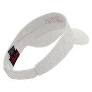 Stylish Pizza Logo Embroidered Cotton Twill Sun Visor - White OSFM