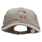 American Sausage Embroidered Normal Dyed Washed Caps - Olive OSFM