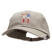 American Sausage Embroidered Normal Dyed Washed Caps - Olive OSFM