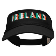 Ireland With Flag Colors Embroidered Pro Style Cotton Twill Washed Visor