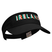 Ireland With Flag Colors Embroidered Pro Style Cotton Twill Washed Visor