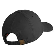 U.S. Air Force Roundel Embroidered Washed Solid Pigment Dyed Cotton Twill Brass Buckle Cap - Black OSFM