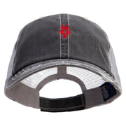 Red Lobster Embroidered Low Profile Special Cotton Mesh Cap - Black OSFM