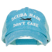 Scuba Hair Don't Care Embroidered Cotton Mesh Cap