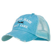 Scuba Hair Don't Care Embroidered Cotton Mesh Cap