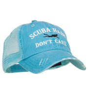 Scuba Hair Don't Care Embroidered Cotton Mesh Cap