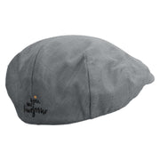 You Are Awesome Embroidered Men's Linen Ivy Cap - Slate S-M