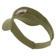 Stylish Pizza Logo Embroidered Cotton Twill Sun Visor - Khaki OSFM