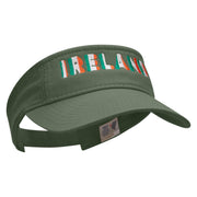 Ireland With Flag Colors Embroidered Pro Style Cotton Twill Washed Visor