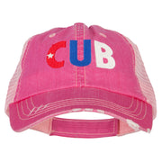 Cuba CUB Flag Embroidered Low Profile Cotton Mesh Cap