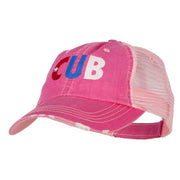 Cuba CUB Flag Embroidered Low Profile Cotton Mesh Cap