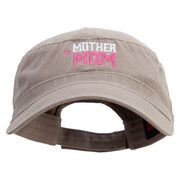 Mother Mom Day Washed Adjustable Army Cap - Khaki OSFM