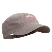 Mother Mom Day Washed Adjustable Army Cap - Khaki OSFM