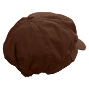 Cartoon Guinea Pig Embroidered Cotton Elastic Newsboy Cap - Brown OSFM