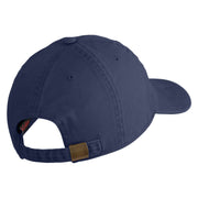 U.S. Air Force Roundel Embroidered Washed Solid Pigment Dyed Cotton Twill Brass Buckle Cap - Navy OSFM
