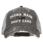 Scuba Hair Don't Care Embroidered Cotton Mesh Cap