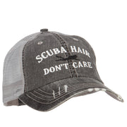 Scuba Hair Don't Care Embroidered Cotton Mesh Cap