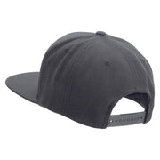 Licensed Golden Dolphin US Submarine Veteran Embroidered Wool Blend Prostyle Snapback Cap - Dk-Grey OSFM