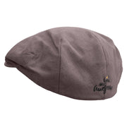 You Are Awesome Embroidered Men's Linen Ivy Cap - Charcoal S-M