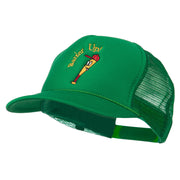 Youth Batter Up Embroidered Mesh Cap